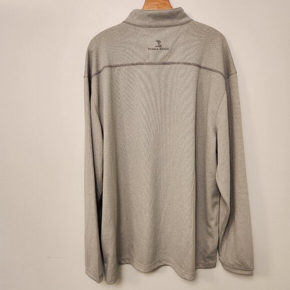 Pebble Beach Performance 1/4 Zip Pullover Embroidered Logos Mens XXL NEW - Picture 10 of 16